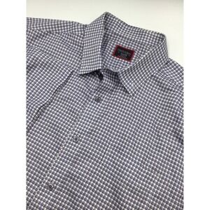 UNTUCKit Mens X Large Wrinkle Free Short Sleeve Checkered Button Up Shirt
